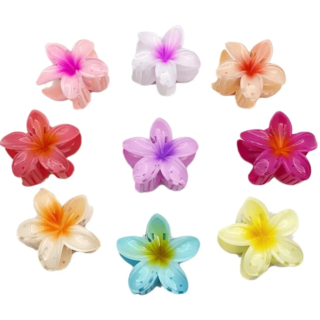 New Flower Shape Hair Claw Clips for Women Girls Barrette Crab Claw Clip Ponytail Hairpins Bath Beach Headwear Hair Accessories