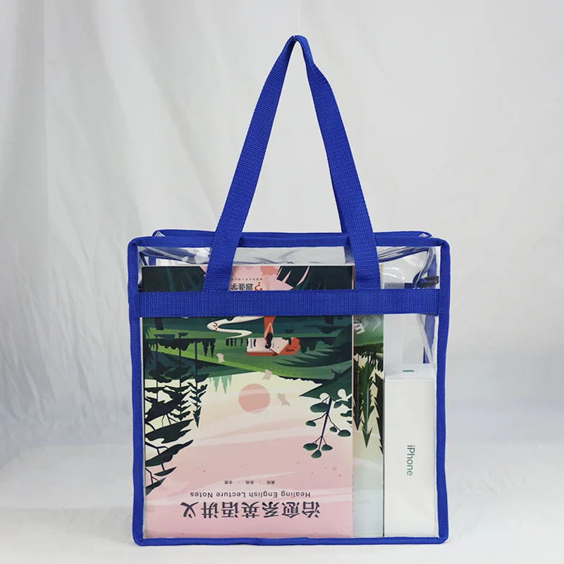 Summer Waterproof PVC Tote Bags Transparent Lady Shoulder Bag Girl Clear Color Handbag Messenger Ins Beach Bag Square Shape