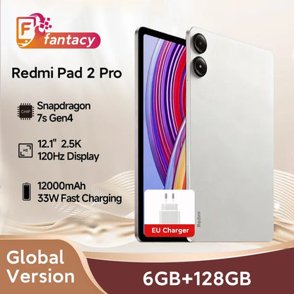 Xiaomi Redmi Pad 2 Pro Global Version Snapdragon 7s Gen 4 12.1" 2.5K Crystal clear Display 33W Fast Charging 12000mAh Battery