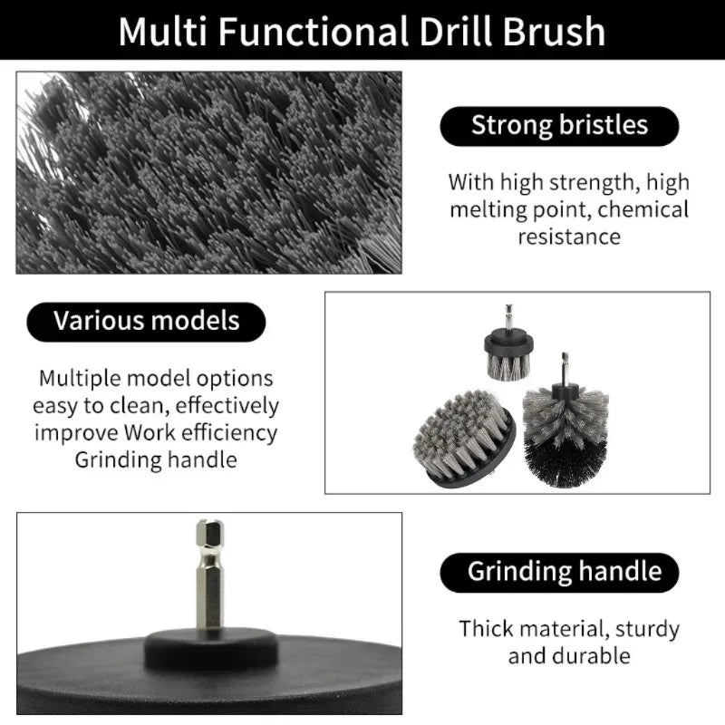 Car Cleaning Tools Drill Brush Kit Electric Scrubber Brush for Cleaning Bathroom Bathtub Cleaning Brush Scrub Drill Cleaning Kit