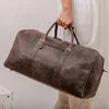 2025 New Custom High Quality Portable Light Weight Modern Style Waterproof Travel Crossbody Duffel Bag 100% Genuine Leather