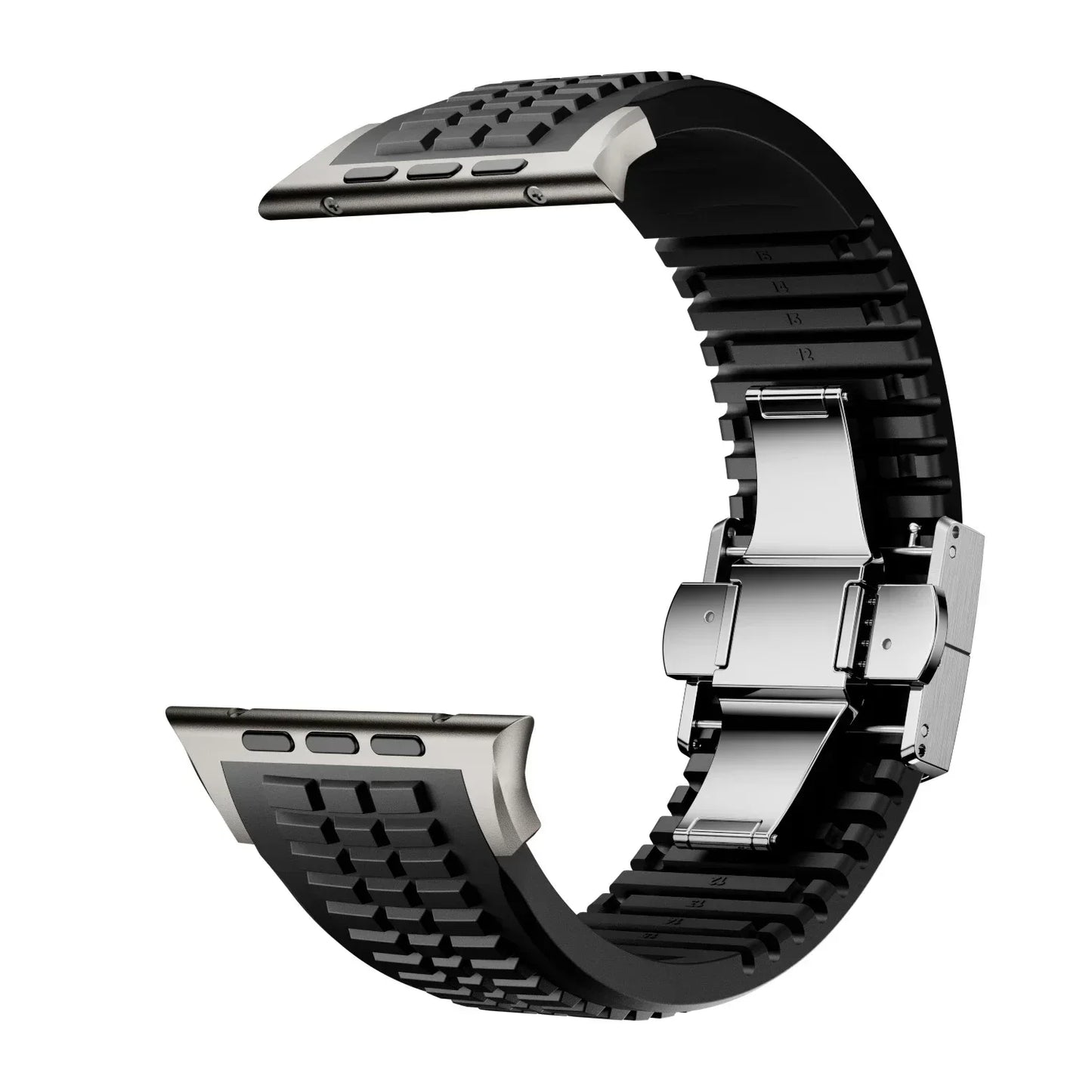 Silicone Band for Apple Watch Ultra 3/2 49mm Strap Men Sport Bracelet for Iwatch 11 10 9 8 7 6 5 Se 46mm 45mm 44mm  Watchband