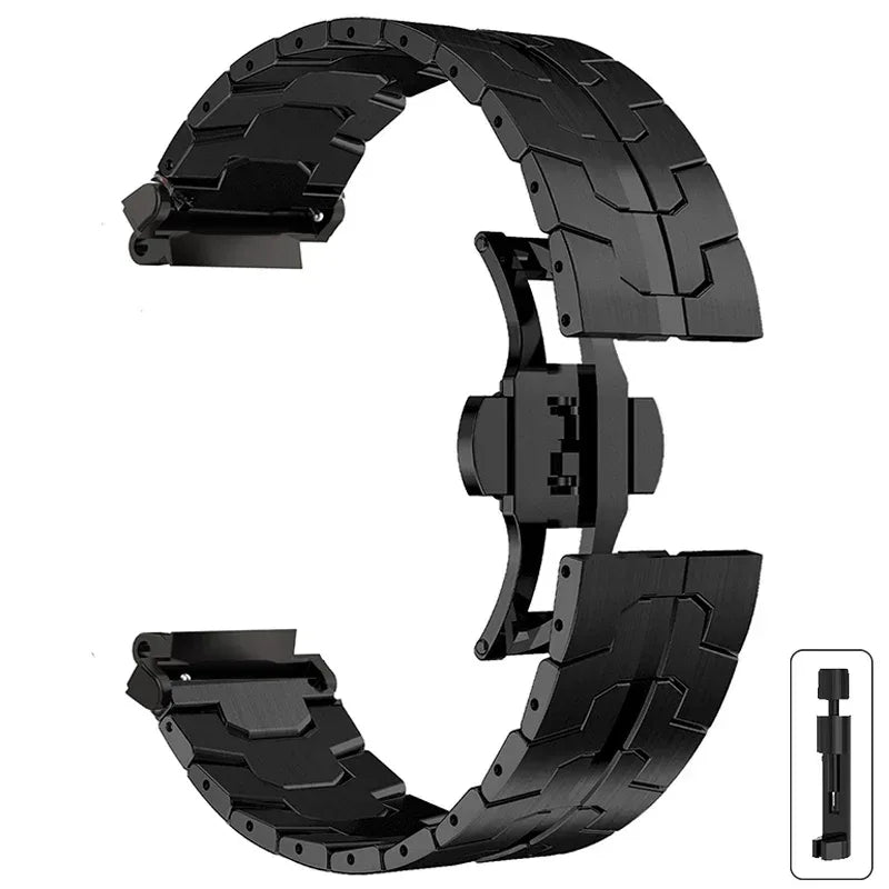 Steel Strap for Huami Amazfit T-rex 3/2 Trex Pro Metal Watch Band for Amazfit T-Rex Ultra Butterfly clasp Smartwatch Accessories