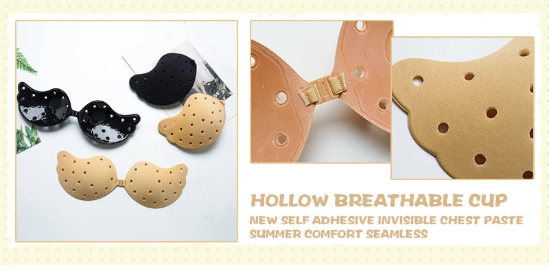 Bras for Women Adhesive Invisible Bra Nipple Pasties Covers Breast Lift Tape Push Up Strapless Pads Sticky Seamless Backless