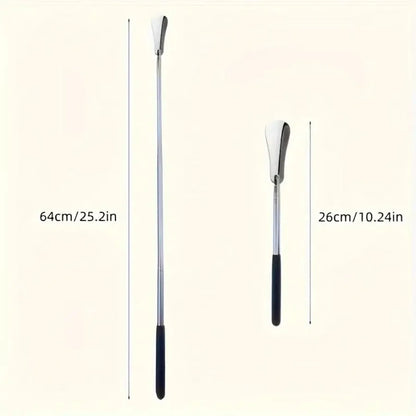 1PC Shoehorn retractable stainless steel shoe puller, shoe assistant, suitable for both men and women , schoenlepel, shoe horn