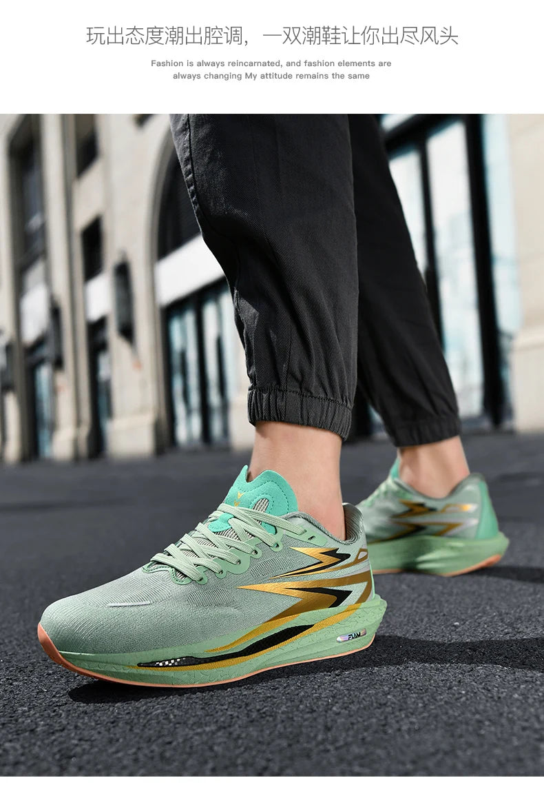 Men's Running Shoes Jogging Breathable Mesh Cushioning Non-Slip Outdoor Casual shoes Couple Trainer Race Sneakers Off-road Shoes