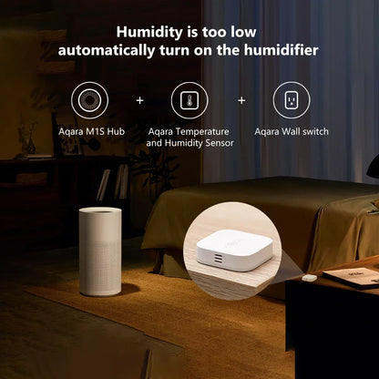 Aqara Temperature Sensor Zigbee Smart Air Quality Pressure Temperature Humidity Sensor Matter Smart Home for Apple Homekit APP