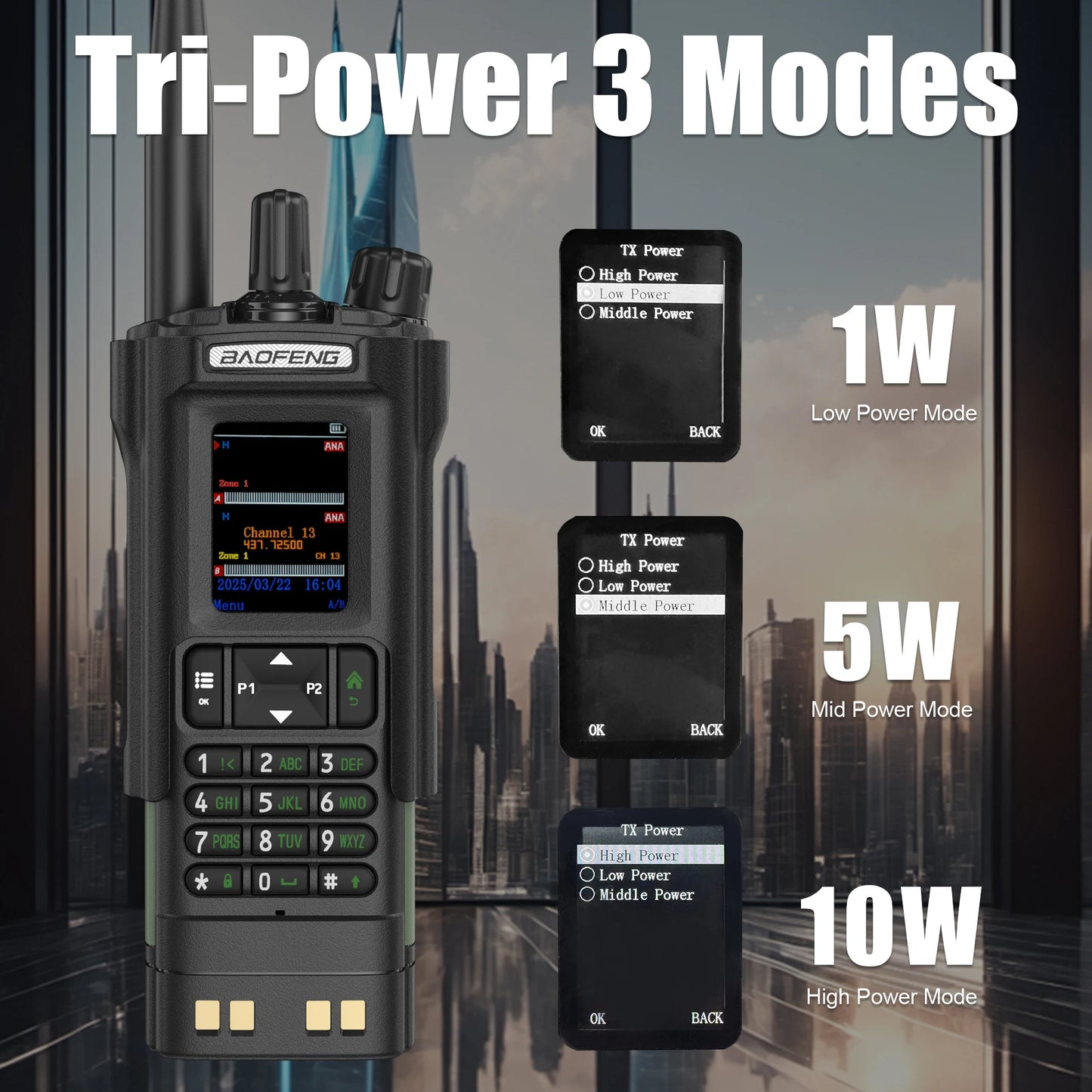 BAOFENG DM-32 with Belt Holster DMR Radio Digital Walkie Talkie GPS APRS 999 Channel Dual Mode Analog Dual Time Slot For Hiking