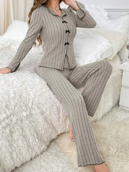 Women's Two-piece Pajamas Autumn And Winter Home Warm Casual, Fashionable And Wearable Home Clothes Set For Women