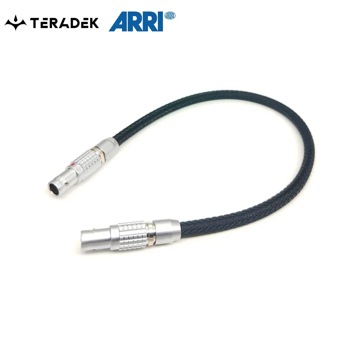 ARRI ALEXA RED Flexible Braid Power Cable for Teradek Bolt 4K XT LT, SmallHD monitor, 0B 2 Pin Straight Male to 2Pin Right Angle