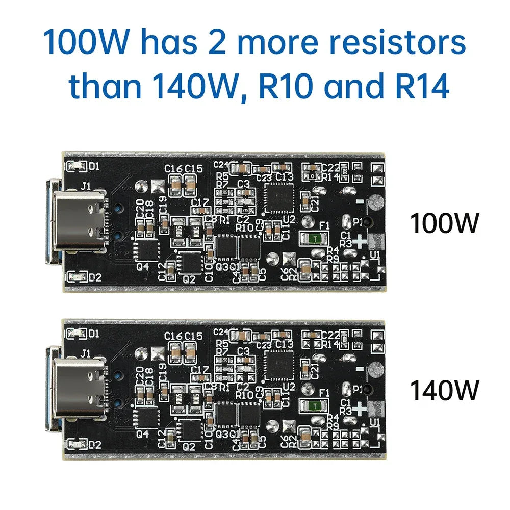 PD140W/PD100W Fast Charging Desktop Charger Module Full Protocol DIY Motherboard Single-Channel Dual-Channel Charger Module