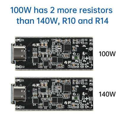 PD140W/PD100W Fast Charging Desktop Charger Module Full Protocol DIY Motherboard Single-Channel Dual-Channel Charger Module