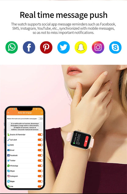 LIGE Smart Watch Sport Fitness Sleep Monitor Fashion Luxury Women's Watch Bluetooth Call Message Clearance Sale Men's Smartwatch