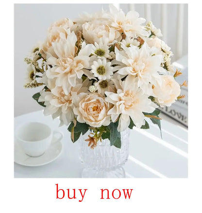 3/5PCS Silk Hydrangea Pompon Home Decor Scrapbooking Wedding Festival Wreath Bridal Accessories Clearance Artificial Flowers Diy