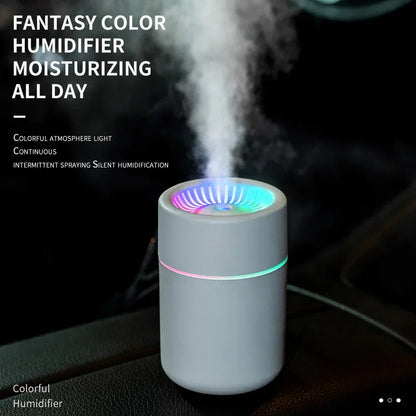 Portable color LED night light humidifier,silent mini model,180 ml aroma diffuser,suitable for use in cars, offices and bedrooms
