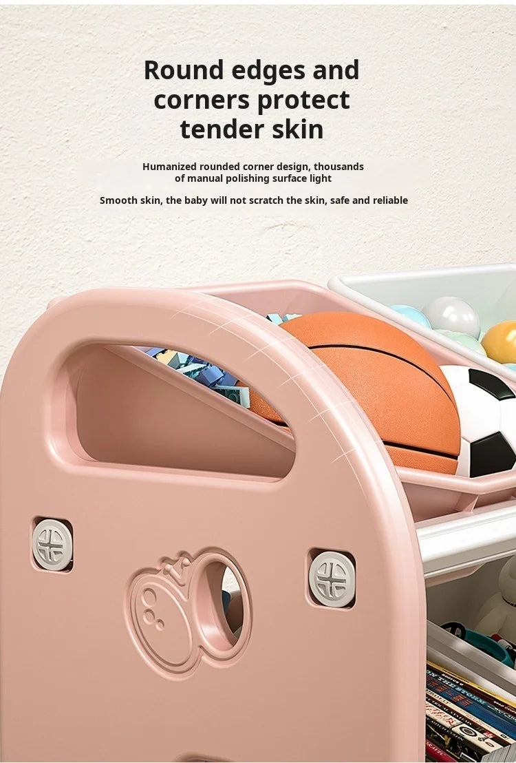 Baby Toy Storage Cabinet Classification Organization Storage Box Sundries Storage Bookshelf Cabinet for Living Room & Bedroom