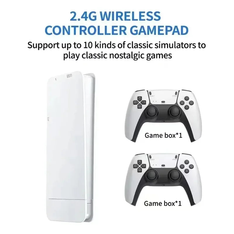 M15 Game Stick Mini TV Handheld Game Console 20000+Retro Game Wireless Gamepads Video Game 64G HD Output Two-player for PS1 Etc