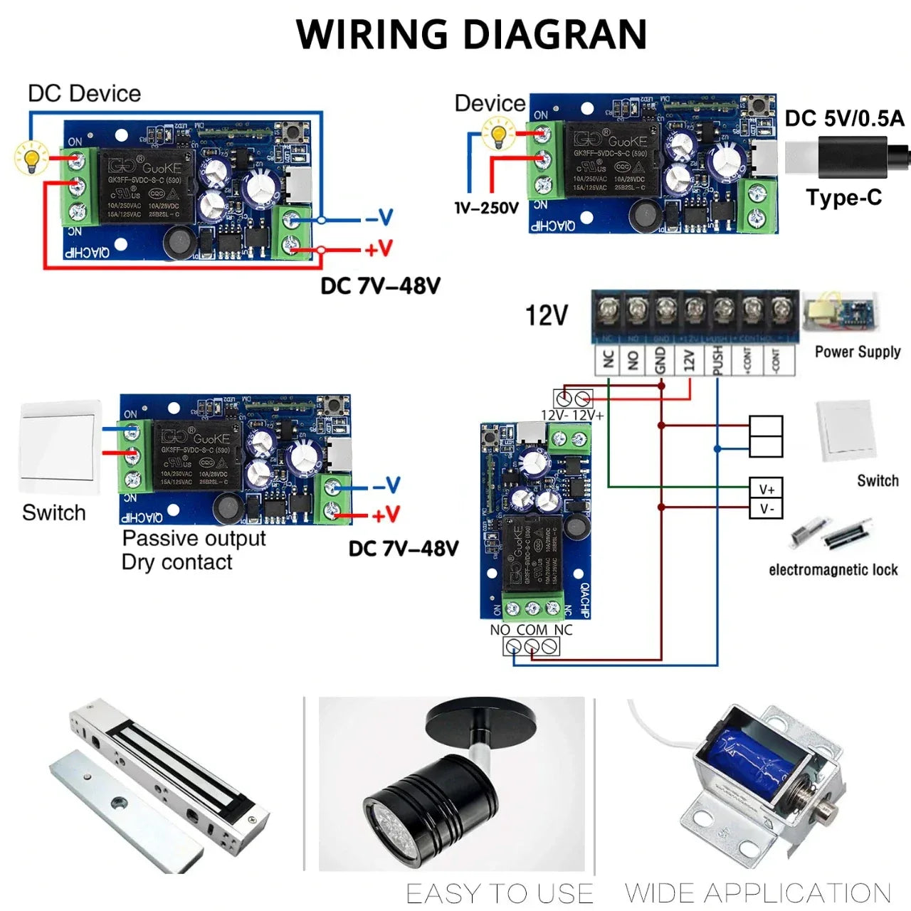 EWelink Dry Contacts Smart WiFi Relay Smart Switch DC5V-48V Wireless Remote Control 1 Way Alexa Google Home