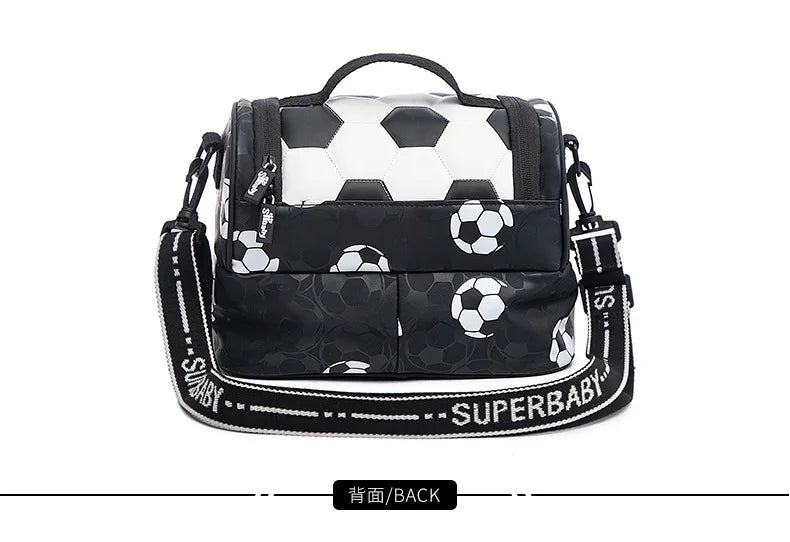 New 3D Cute Orthopedic School Bag For Boys Cartoon Football Backpack Kids Children High Capacity Waterproof  1-3 Grade Schoolbag