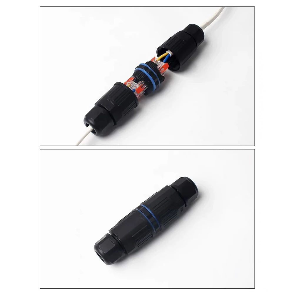 1PCS IP68 Electrical Waterproof Wire Connector Cable 2Pin 3Pin 4Pin 5Pin Quick Push In Terminal Block Connector LED Lamp