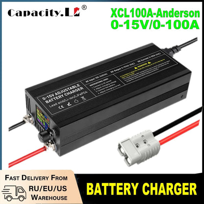 12V 60A 100Ah Solar Large Charger Current Voltage Adjustable for Lifepo4 Universal Chargers Outdoor power supply