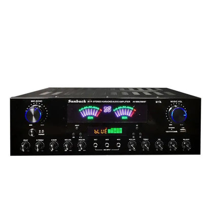 AV-555BT/999BT Max 4000W Bluetooth Sound Amplifiers Dual Dynamic Screen HiFi Digital Stereo Amplify For Home Car Theatre Karaoke