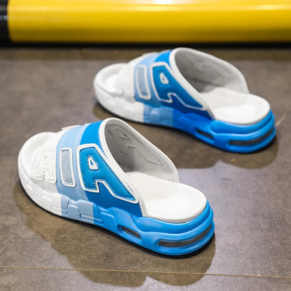 High Quality Slippers for Men Air Cushion Design Slide Man Summer New PVC Soft Non Slip Mens Sports Flip Flops Chanclas Hombrew