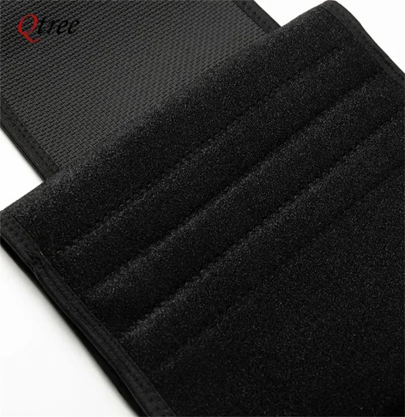 Qtree Men Waist Trainer Weight Loss Belt Slimming Body Shaper Workout Fat Burning Corset Sauna Sweat Wrap Fitness Trimmer Strap