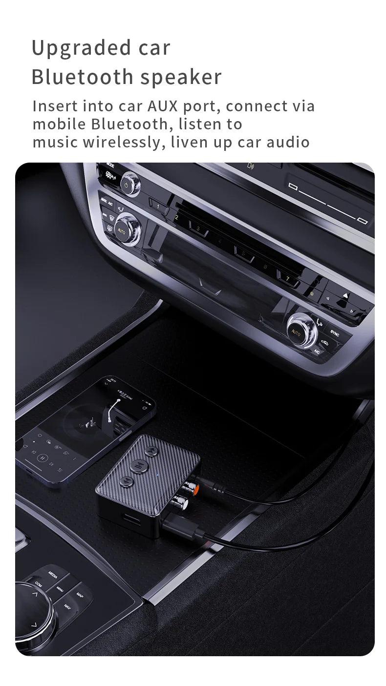 Bluetooth 5.4 Audio Receiver 3.5mm AUX RCA USB U-Disk Stereo Music Wireless Audio Adapter For PC TV Car Kit Speaker Amplifier