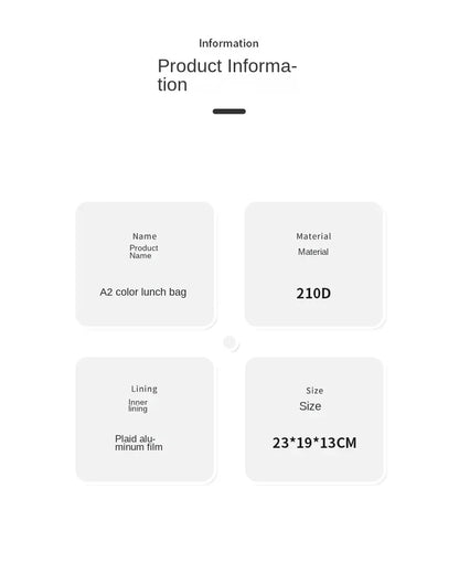 1PC Cartoon Lunch Bag Insulated Thermal Heat Lunch Box Bag Portable Cute Picnic Tote Children's School Bento Bags Large Capacity