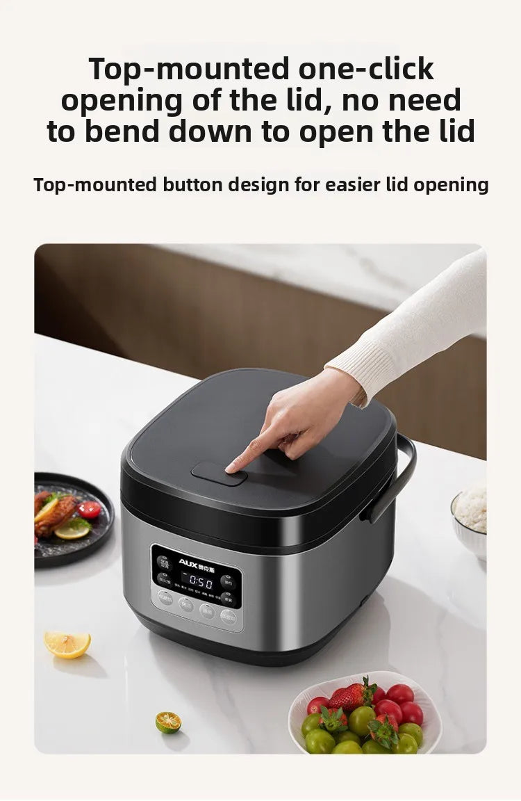 Low sugar rice cooker rice soup separation steaming 2-3L uncoated stainless steel rice cooker timer reservation