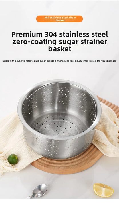 Low sugar rice cooker rice soup separation steaming 2-3L uncoated stainless steel rice cooker timer reservation