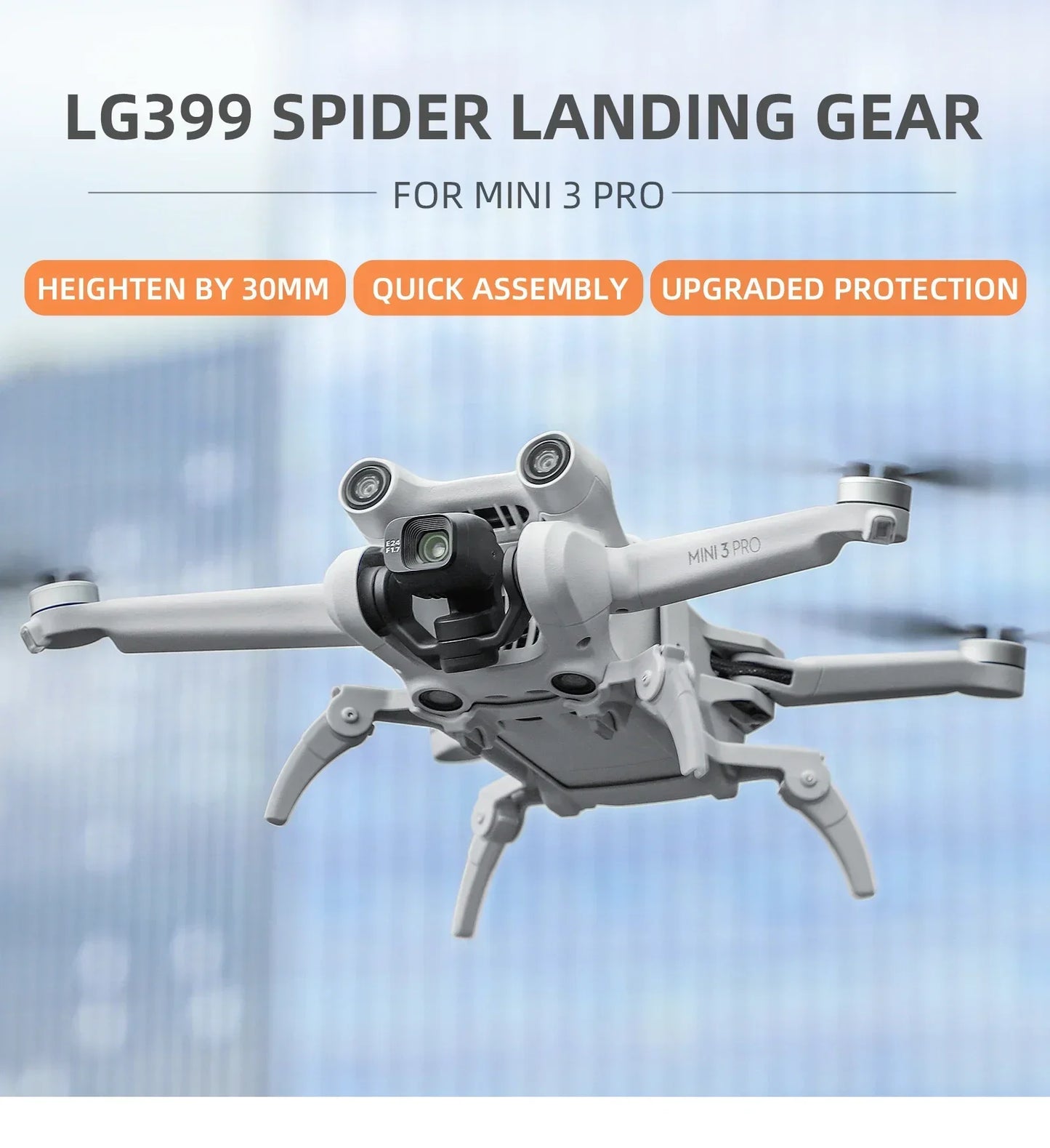 Foldable Spider Landing Gear For DJI Mini 3 Pro Drone Extension Protector Increased Height for DJI Mini 3 Pro Drone Accessories
