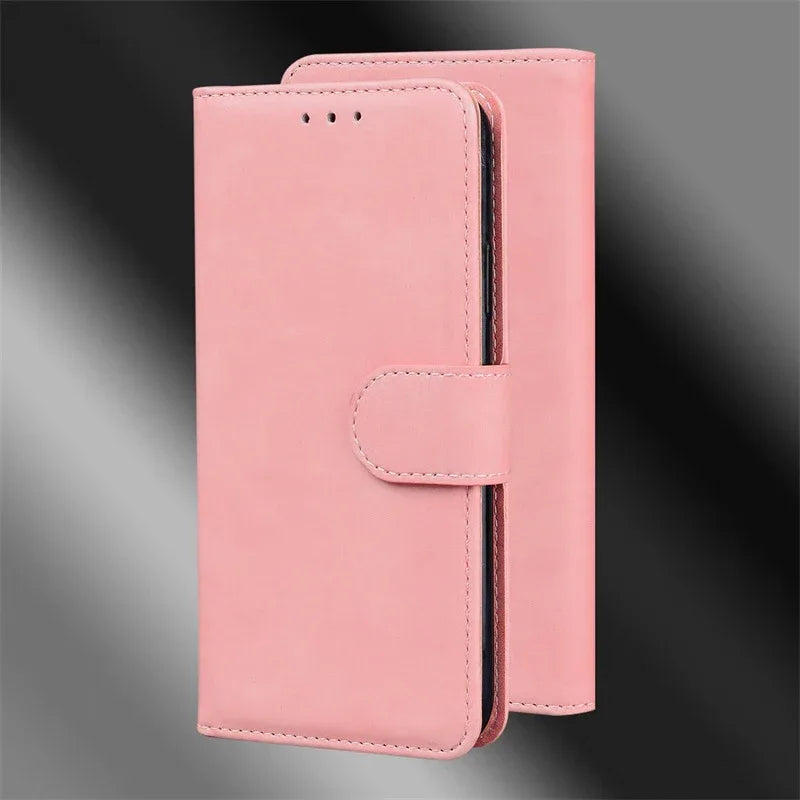 For Xiaomi Redmi 13 Case Solid Color Leather Flip Phone Case for Xaomi Redmi 13 Cover Redmi13 13C 5G Wallet Card Slots Etui