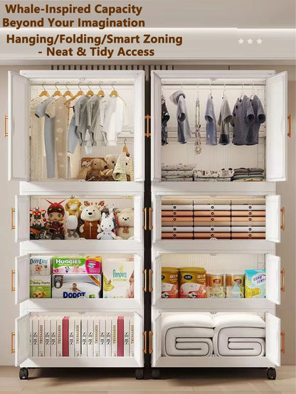 Locker Locker Locker Household Locker Clothes Installation Free Plastic Multi Layer Foldable Large Capacity Practical Cabinet