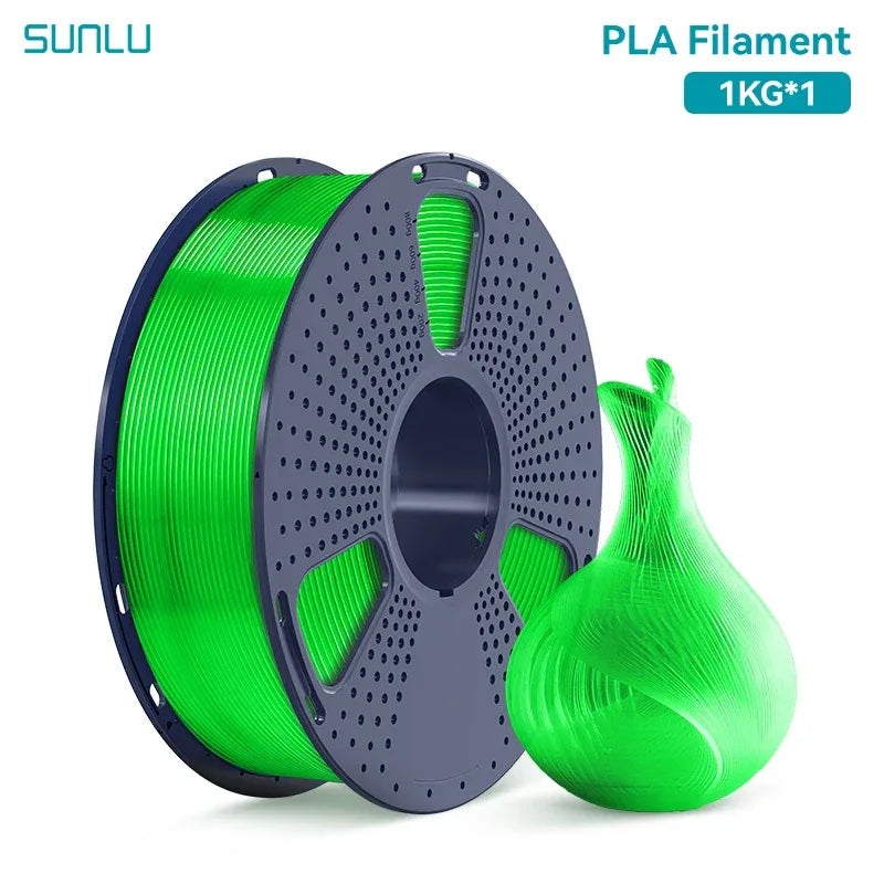 SUNLU 1KG PLA /Clear 3D Printer Filament 1.75mm 1000g Spool (2.2lbs) Neatly Arranged No Knot Filament Fit Most FDM Printer