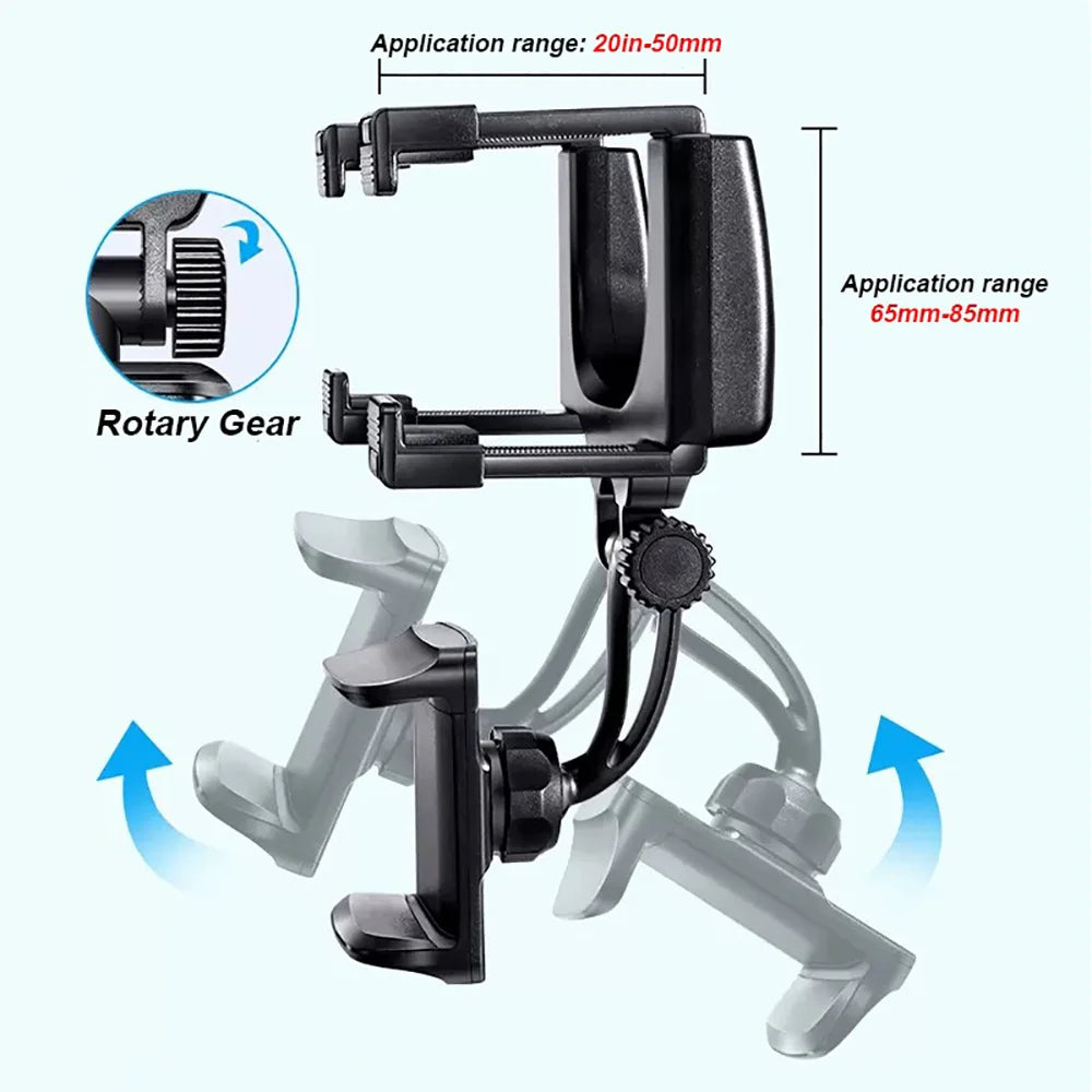360  Foldable Navigation GPS Bracket Car Phone Holder Rearview Mirror Mount Adjustable Cell Phone Support Stable For Smartphone