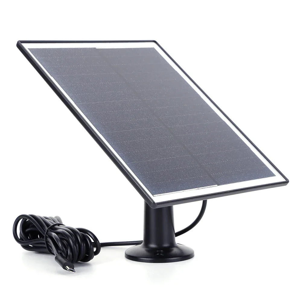 6W 5V Solar Panel Charger Shingled Solar Panel 24% Efficiency Micro USB & USB-C Port Solar Cell Panel for Phone iPad Outdoor Use