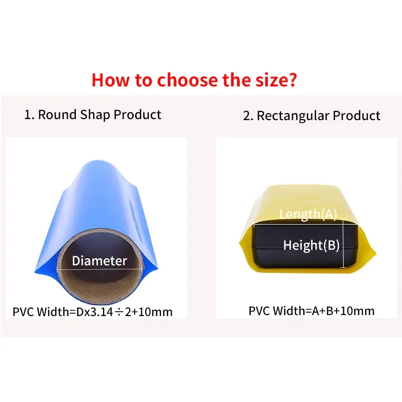 1/8/15M PVC Heat Shrink Tube 18650 Lipo Battery Pack 105mm ~ 300mm Insulated Protection Film Wrap Case Cable Sleeve Fruit Green