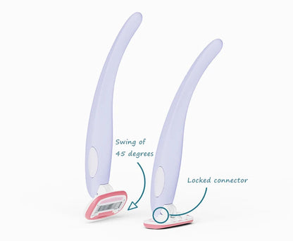 Colorlamb Whale Shape Women Razor with 5 Layer Skincare Soap Blades for Shaving Body Hair Removal Tool Safe Cleaning Shaver