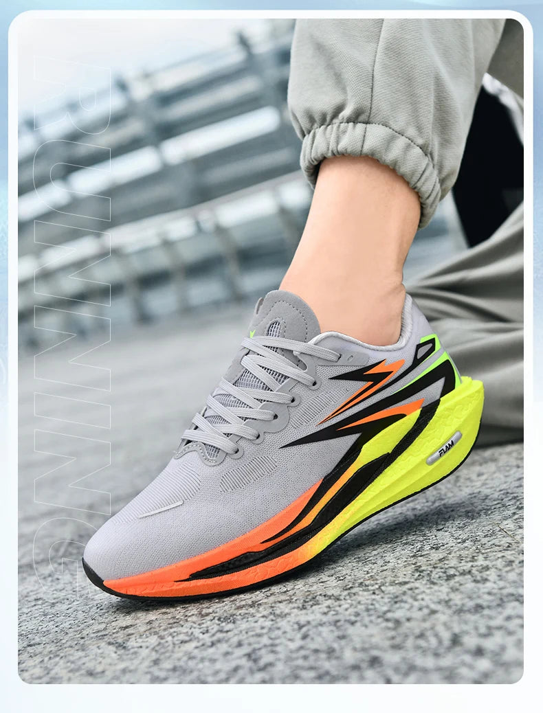 Men's Running Shoes Jogging Breathable Mesh Cushioning Non-Slip Outdoor Casual shoes Couple Trainer Race Sneakers Off-road Shoes