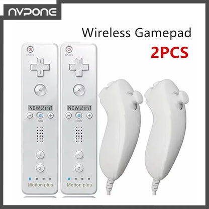 a Whole Set Remote Controller with Nunchuck Controller for  Wii Games Control for Wii Console Wireless Gamepad with Motion Plus