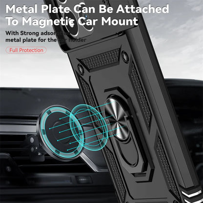 Armor Funda for Xiaomi 15T Pro 5G Case Car Magnetic Holder Ring Phone Case for Xiaomi 15 T Mi15tpro Xiaomi15T Lens Protect Cover