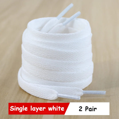 Classic Shoe laces White Black Flat Shoelaces for Sneakers laces Shoe Strings 70/90/100/120/140/160CM High-quality Shoelace