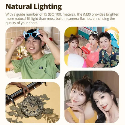 Godox iM30 iFlash Camera Flash GN15 7Power Levels Universal Hot Shoe on Camera Mini Flash for  Fuji Sony zv1 zve10 Ricoh gr3