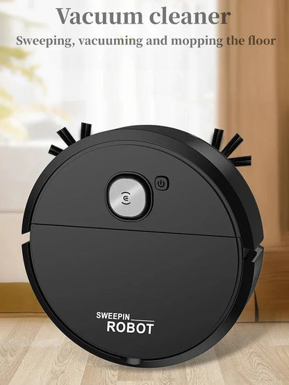 2026 3-in-1 Strong Suction Smart Sweeping Robot Rechargeable Washable Mop For Pet Hair Hard Floor Kitchen Room Sweeping Robot