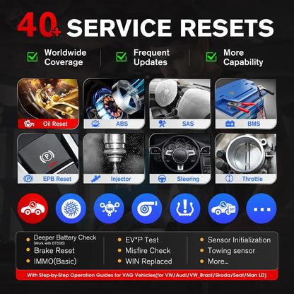 Autel MaxiPRO MP900-BT OBD2 Scanner ECU Coding Bidirectional Scan Tool VIN/License Scan 40+Service Upgraded of MP808BT Pro/MP900