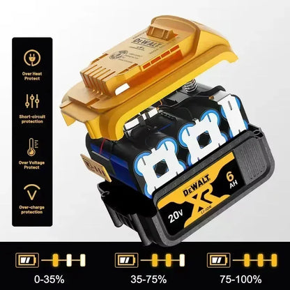 30 100% Original DeWalt 20V/60V 2.0Ah-9.0Ah MAX Battery Power Tool Replacement For DCB184 DCB181 DCB182 DCB200 Battery