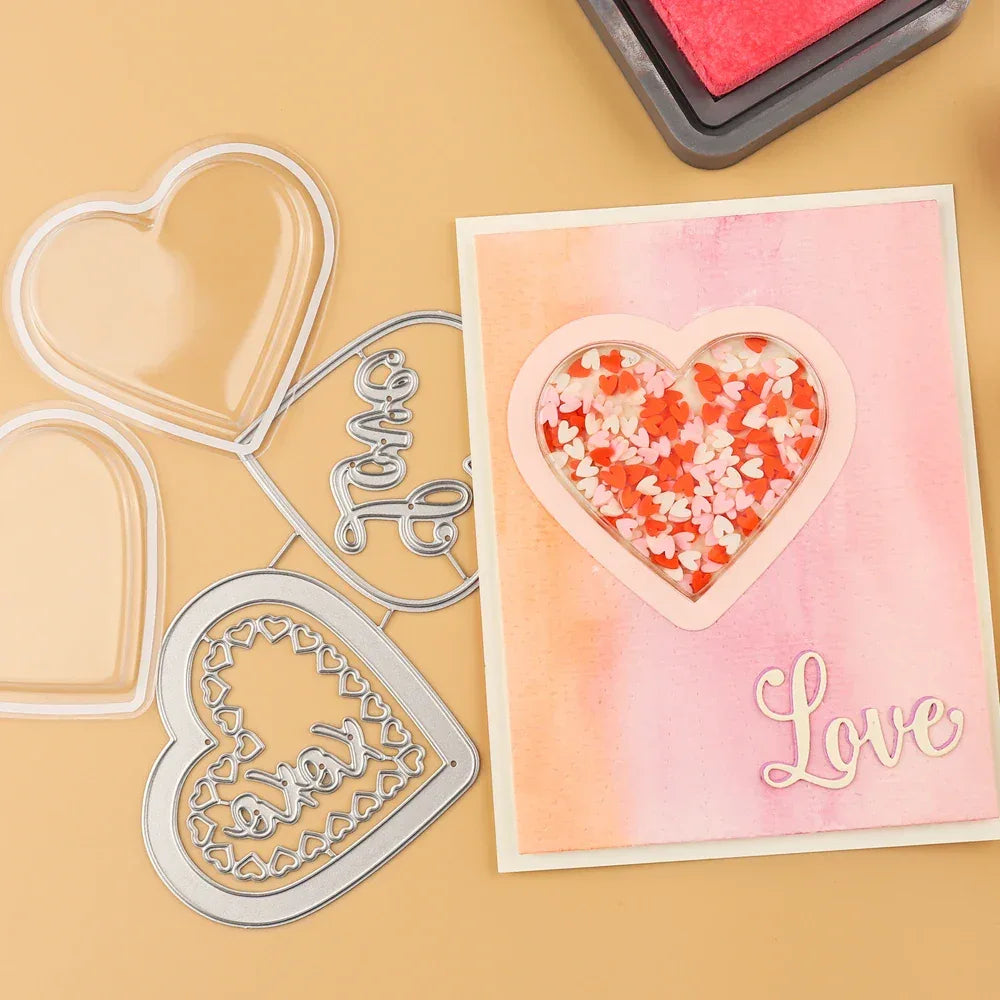 Bundle Deal Jar Heart Egg TV Dimensional Shaker Domes Basic Geometry Shaker Blisters Easter Valentine's Day Card Making Supplies