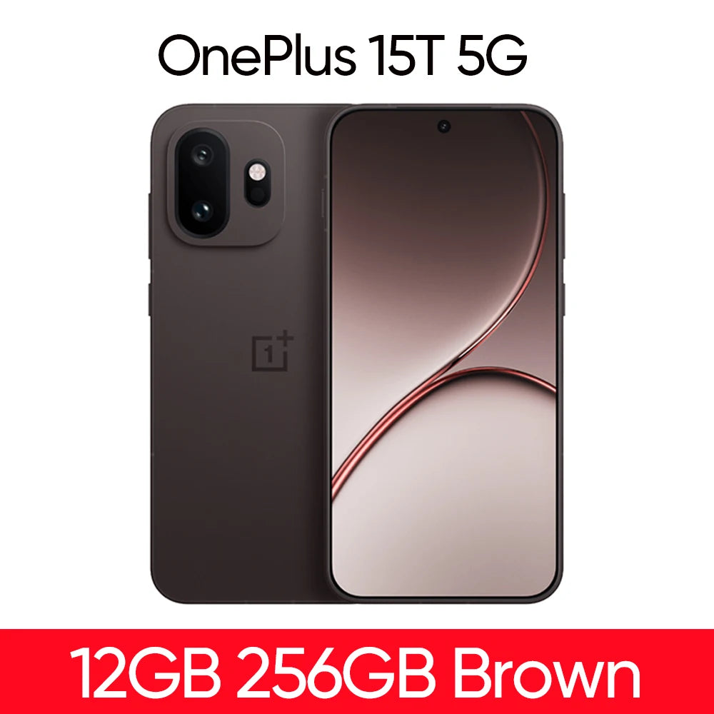 Unlocked OnePlus 15T 5G Smartphone Snapdragon 8 Elite Gen 5 6.32'' 165Hz High Refresh Rate Screen 7500mAh Battery 100W Wired NFC